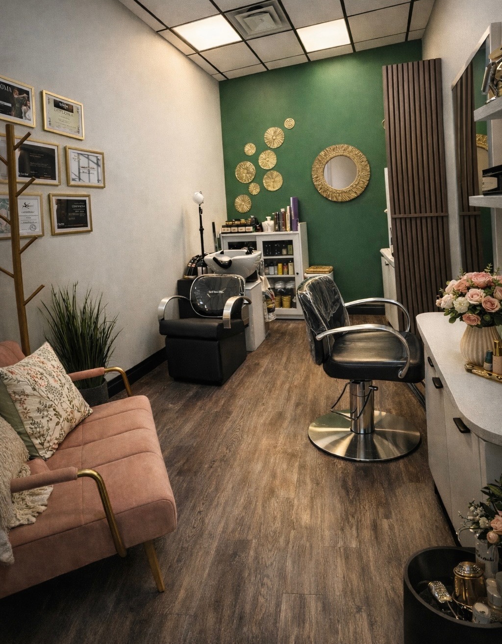 Hair salon interior